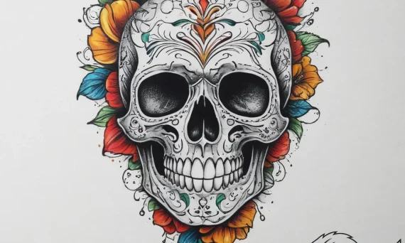 Tattoo sketch абстрактный череп, tattoo flash... - tattoo sketch (№1757034512_0, 05.09.2025 01:08) — tattoovalue.net