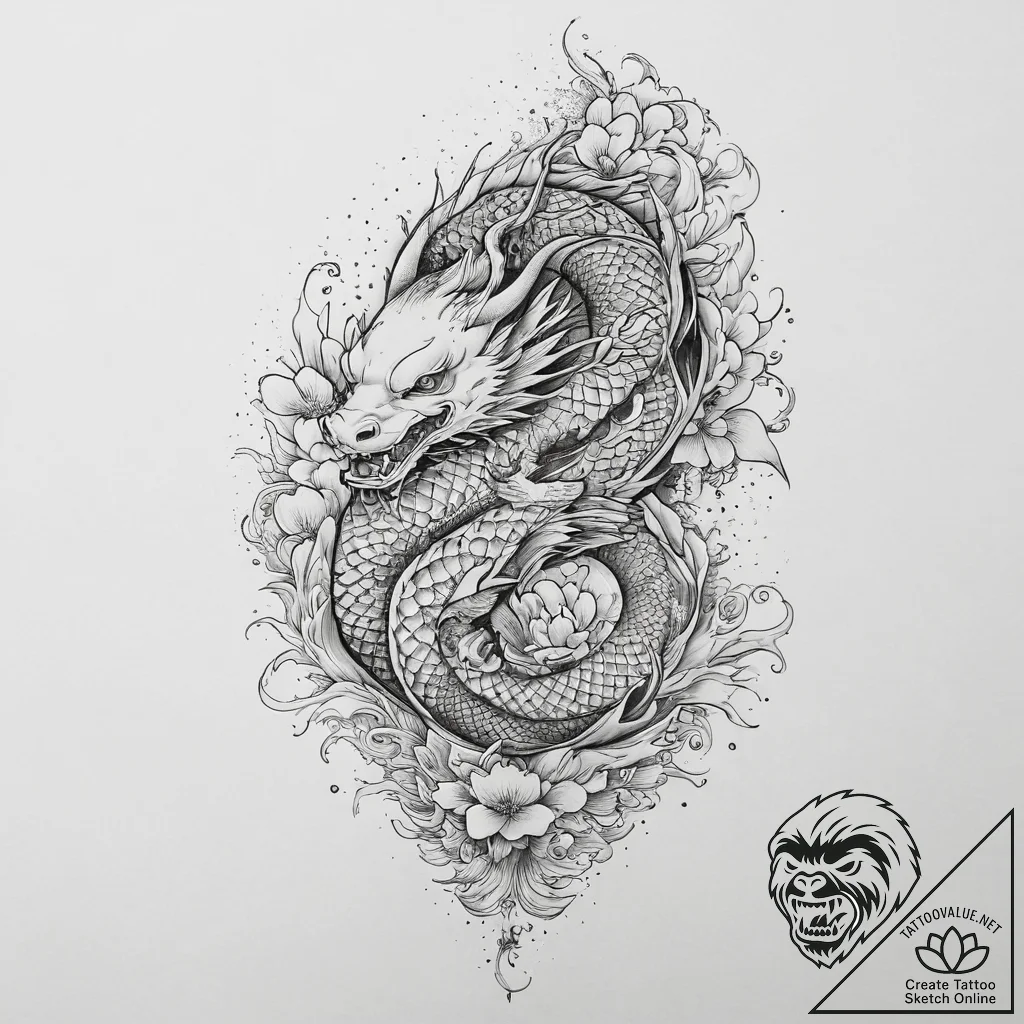 Tattoo sketch spiritual narrative, tattoo dra... - tattoo sketch (№1757035108_0, 05.09.2025 01:18) — tattoovalue.net