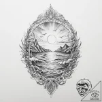 Tattoo sketch ocean – tattoo sketch (№1757035309_0, 05.09.2025 01:21) — tattoovalue.net