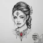 Tattoo sketch blessed portrayal, tattoo flash… – tattoo sketch (№1757035905_0, 05.09.2025 01:31) — tattoovalue.net