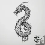 Tattoo sketch sea serpent – tattoo sketch (№1757038943_0, 05.09.2025 02:22) — tattoovalue.net