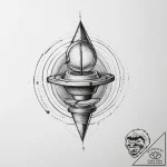Tattoo sketch inception spinning top – tattoo sketch (№1757039546_0, 05.09.2025 02:32) — tattoovalue.net