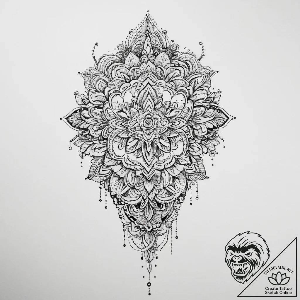 Tattoo sketch lace tattoo, ink illustration f... - tattoo sketch (№1757061469_0, 05.09.2025 08:37) — tattoovalue.net