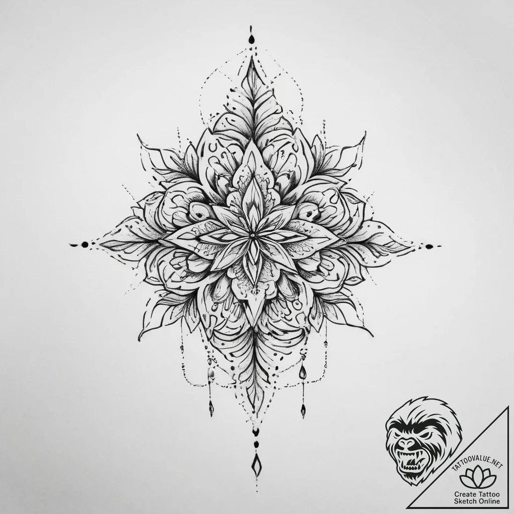 Tattoo sketch elegant tattoo - tattoo sketch (№1757061672_0, 05.09.2025 08:41) — tattoovalue.net