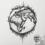Tattoo sketch earth, concept art for tattoo,… – tattoo sketch (№1757061870_0, 05.09.2025 08:44) — tattoovalue.net