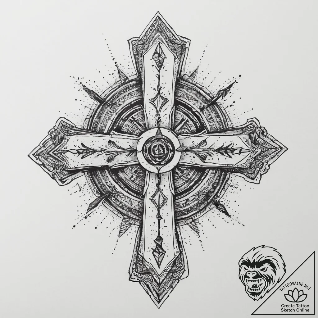 Tattoo sketch magic spell runes, tattoo flash... - tattoo sketch (№1757062460_0, 05.09.2025 08:54) — tattoovalue.net