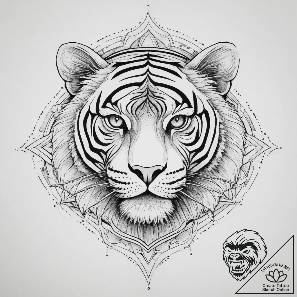 Tattoo sketch tiger's eye, tattoo line art, o... - tattoo sketch (№1757063073_0, 05.09.2025 09:04) — tattoovalue.net