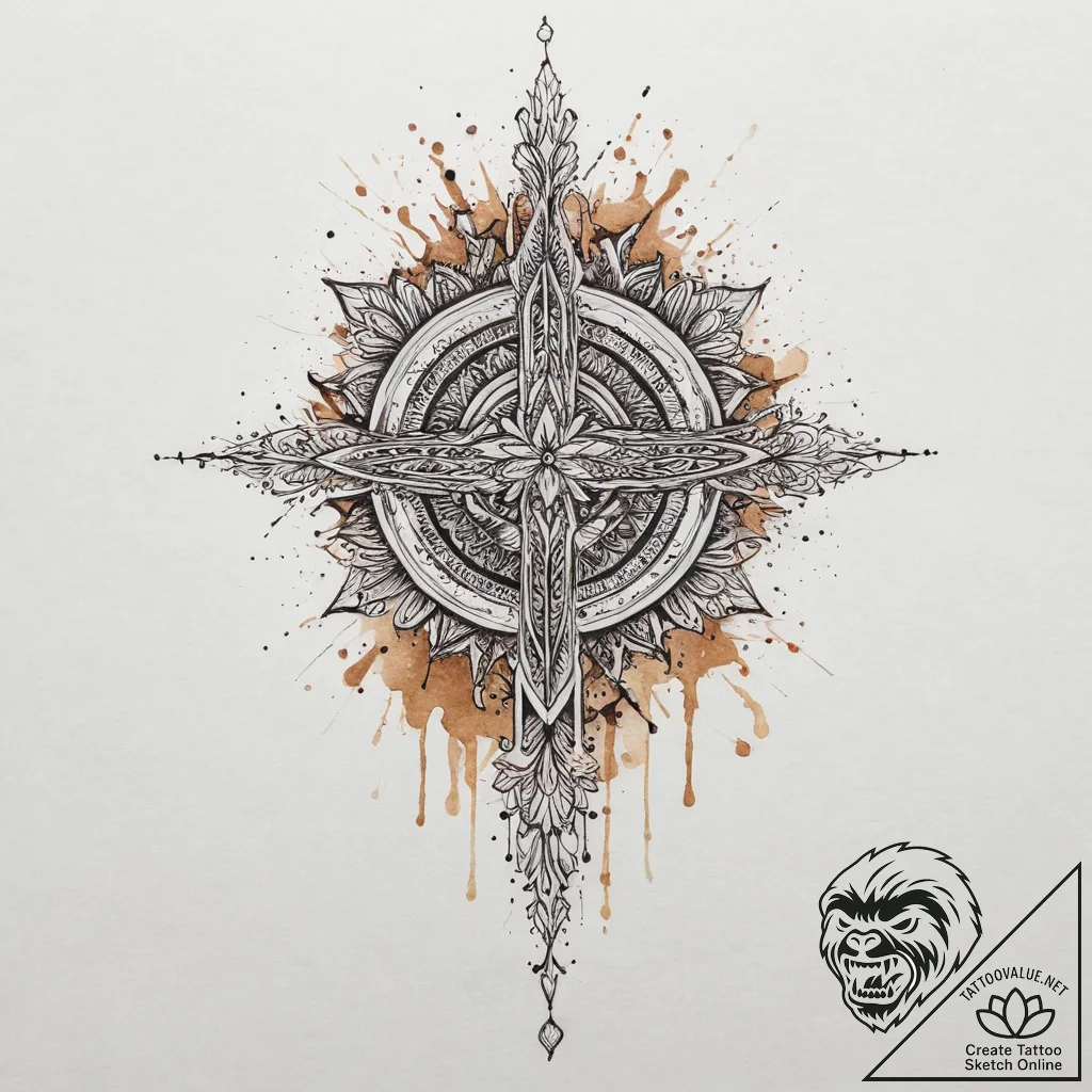 Tattoo sketch holy person, artistic tattoo sk... - tattoo sketch (№1757063874_0, 05.09.2025 09:17) — tattoovalue.net