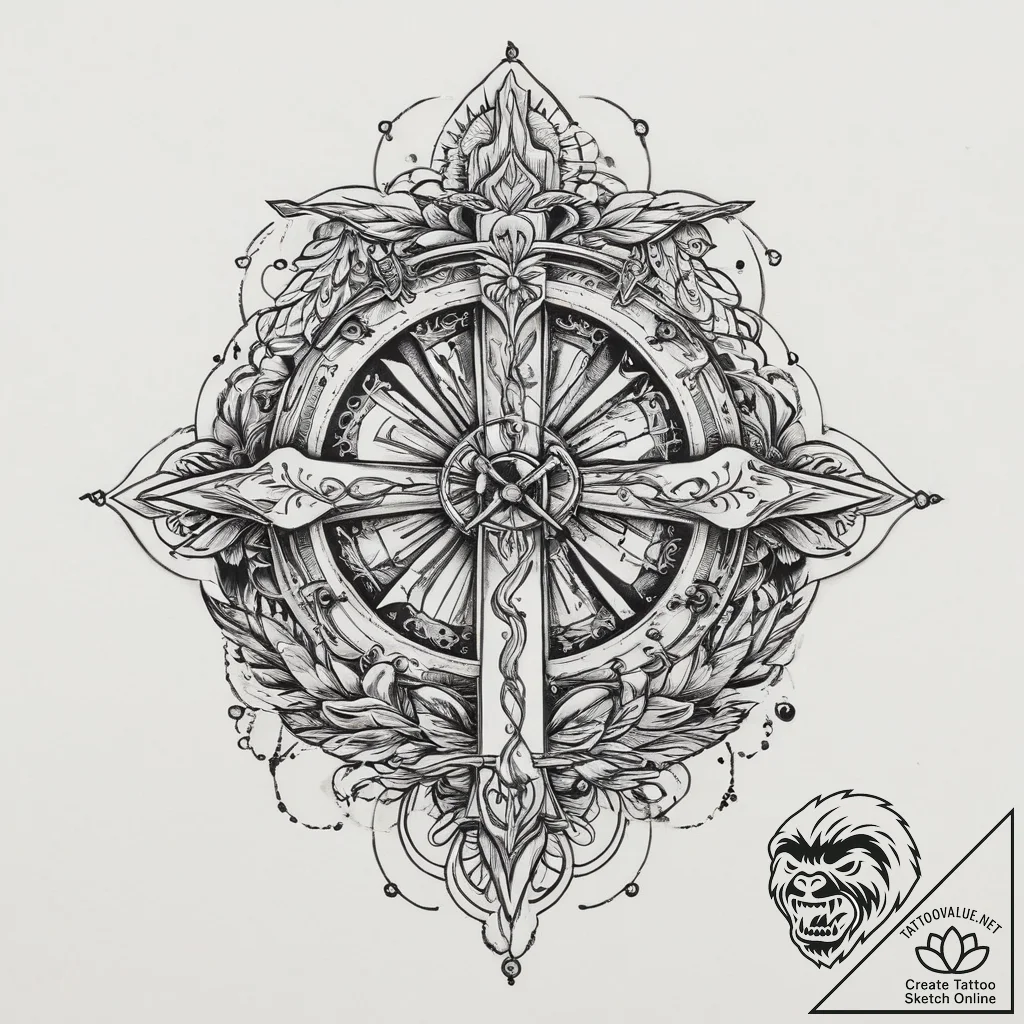 Tattoo sketch runners with a quote, tattoo fl... - tattoo sketch (№1757065268_0, 05.09.2025 09:41) — tattoovalue.net