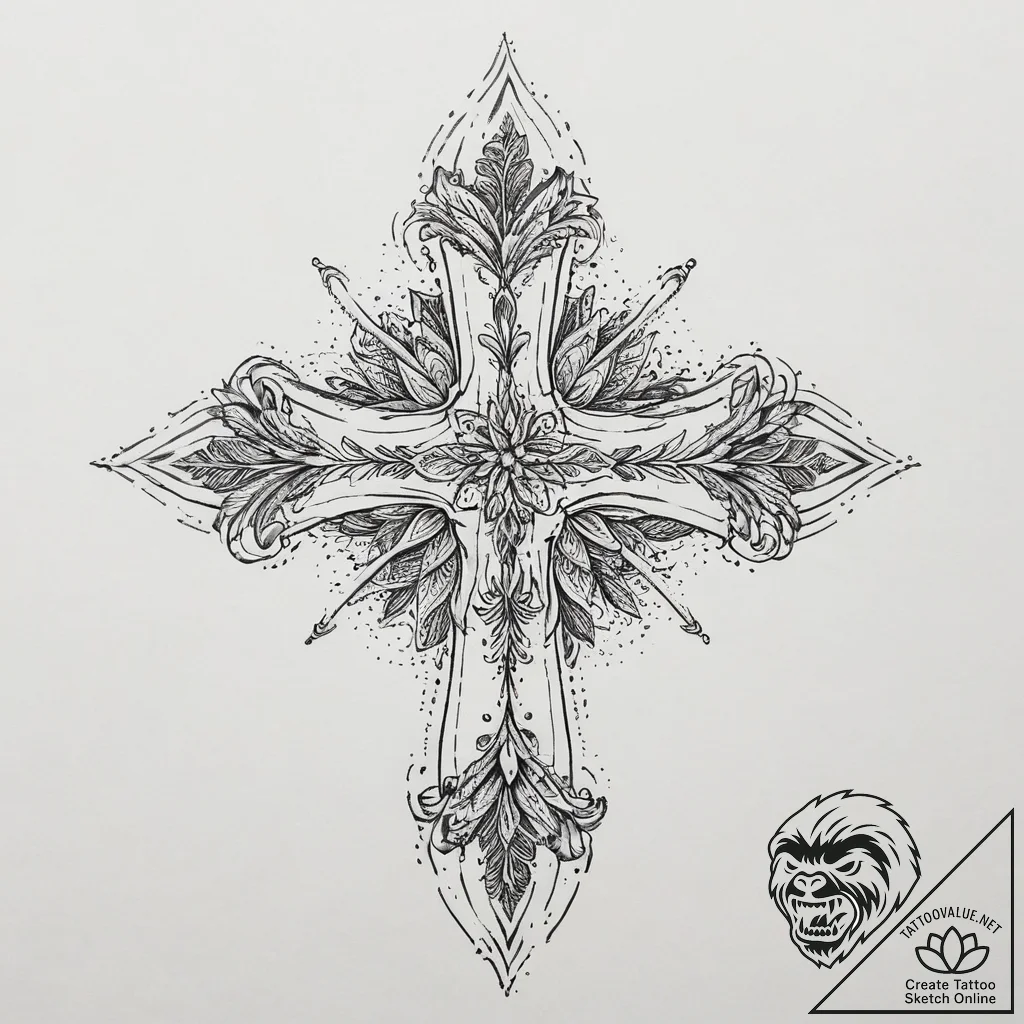 Tattoo sketch green, tattoo flash sheet desig... - tattoo sketch (№1757065467_0, 05.09.2025 09:44) — tattoovalue.net