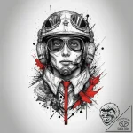 Tattoo sketch pilot pilot’s uniform, ink illu… – tattoo sketch (№1757069057_0, 05.09.2025 10:44) — tattoovalue.net