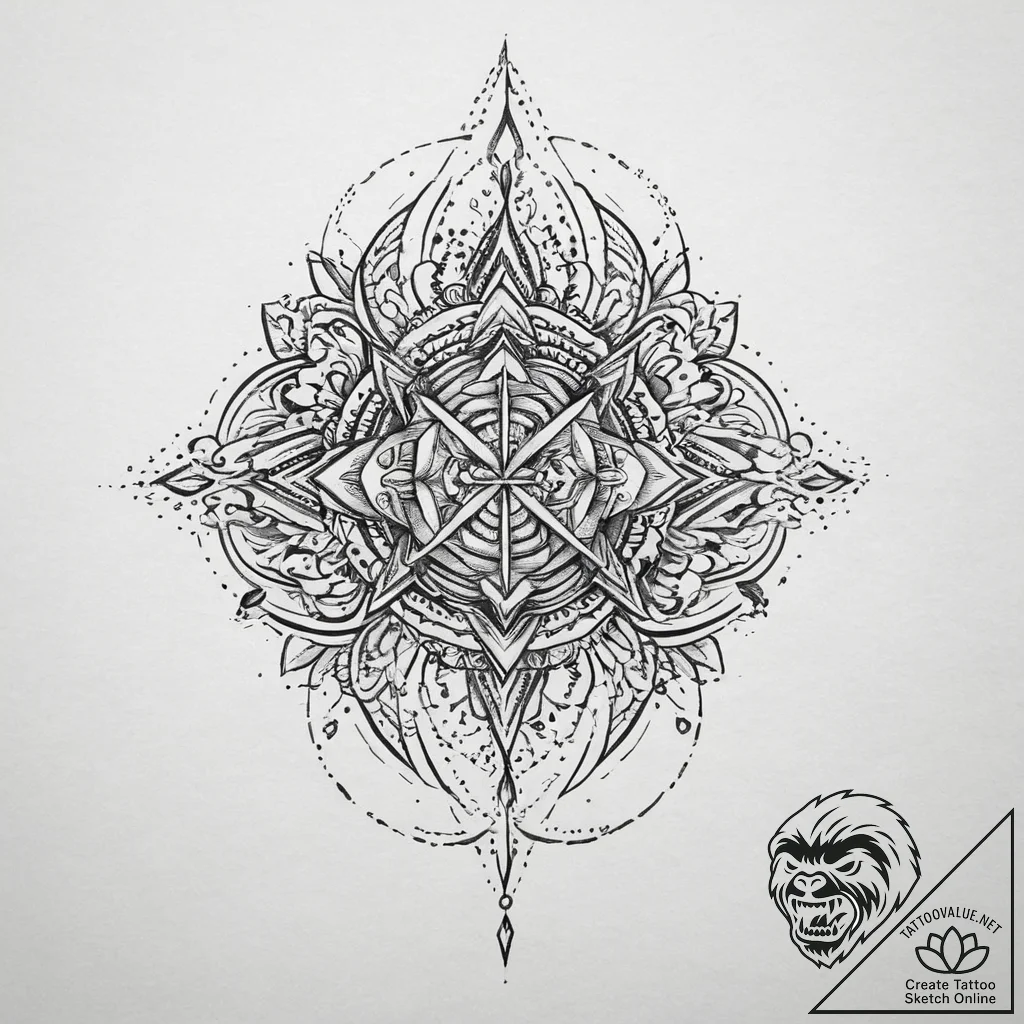 Tattoo sketch path, concept art for tattoo, o... - tattoo sketch (№1757069872_0, 05.09.2025 10:57) — tattoovalue.net
