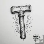Tattoo sketch sculptor hammer and chisel, tat… – tattoo sketch (№1757073461_0, 05.09.2025 11:57) — tattoovalue.net