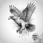 Tattoo sketch hawk, tattoo line art, sepia to… – tattoo sketch (№1757074662_0, 05.09.2025 12:17) — tattoovalue.net