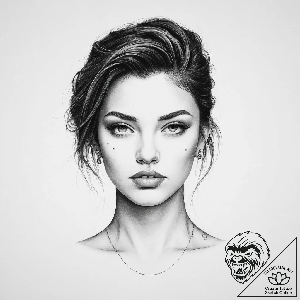 Tattoo sketch realism и blackwork портрет - tattoo sketch (№1757075257_0, 05.09.2025 12:27) — tattoovalue.net