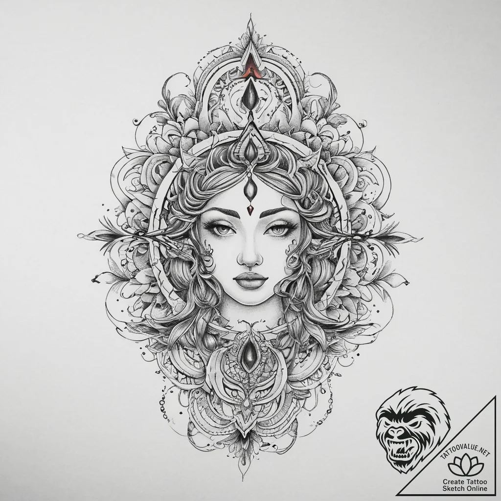 Tattoo sketch celestial beings, tattoo sketch... - tattoo sketch (№1757076652_0, 05.09.2025 12:50) — tattoovalue.net