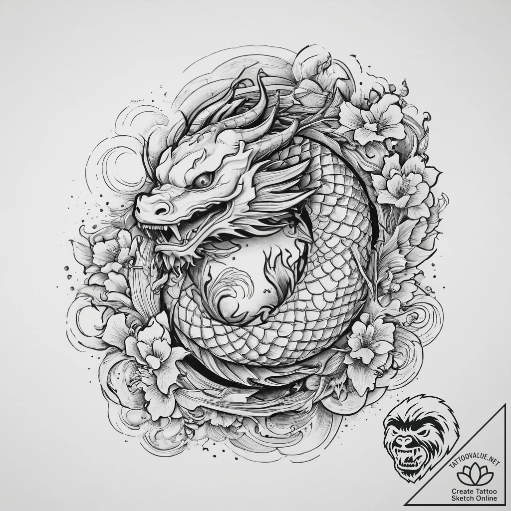 Tattoo sketch sacred hope, ink illustration f... - tattoo sketch (№1757076852_0, 05.09.2025 12:54) — tattoovalue.net