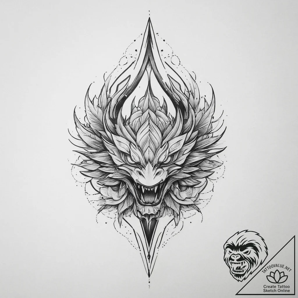 Tattoo sketch pike, tattoo flash sheet design... - tattoo sketch (№1757078433_0, 05.09.2025 13:20) — tattoovalue.net