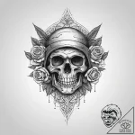 Tattoo sketch soldier with a brush, tattoo dr… – tattoo sketch (№1757079670_0, 05.09.2025 13:41) — tattoovalue.net