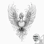 Tattoo sketch phoenix, concept art for tattoo… – tattoo sketch (№1757080463_0, 05.09.2025 13:54) — tattoovalue.net