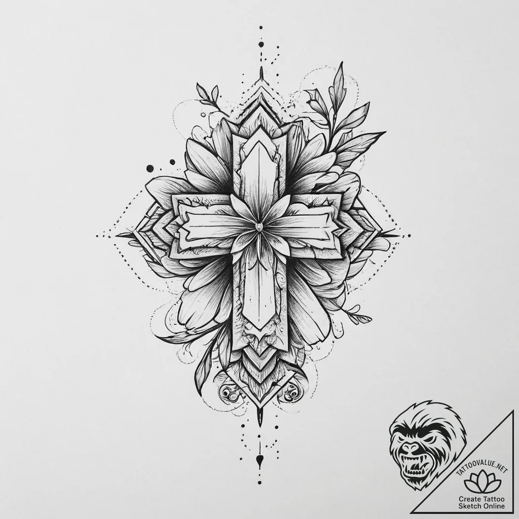 Tattoo sketch sandals with a flower, tattoo d... - tattoo sketch (№1757080862_0, 05.09.2025 14:01) — tattoovalue.net