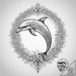Tattoo sketch puns a dolphin that says “i’m a… – tattoo sketch (№1757081061_0, 05.09.2025 14:04) — tattoovalue.net