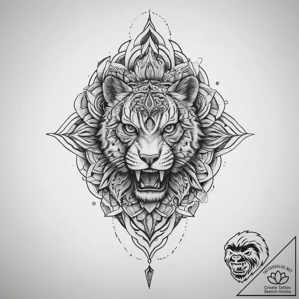 Tattoo sketch a symbolic concept, tattoo line... - tattoo sketch (№1757081269_0, 05.09.2025 14:07) — tattoovalue.net