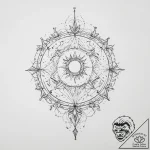 Tattoo sketch cosmic tale – tattoo sketch (№1757082065_0, 05.09.2025 14:21) — tattoovalue.net