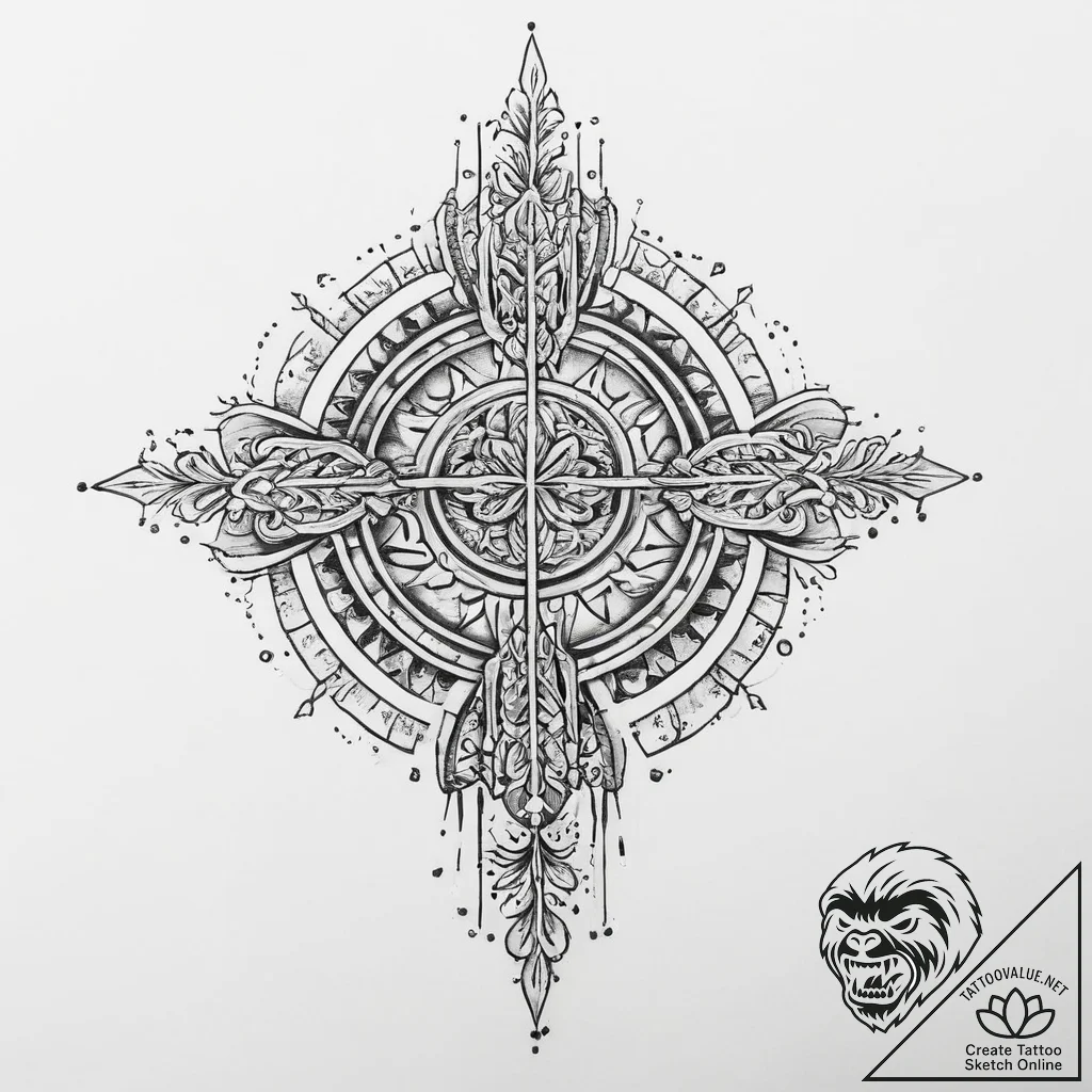 Tattoo sketch holy bliss - tattoo sketch (№1757083081_0, 05.09.2025 14:38) — tattoovalue.net