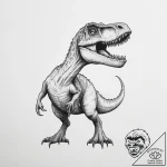 Tattoo sketch dinosaur – tattoo sketch (№1757083479_0, 05.09.2025 14:44) — tattoovalue.net