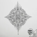 Tattoo sketch spiritual illustration – tattoo sketch (№1757083882_0, 05.09.2025 14:51) — tattoovalue.net