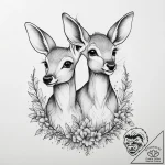 Tattoo sketch bambi and thumper, artistic tat… – tattoo sketch (№1757086518_0, 05.09.2025 15:35) — tattoovalue.net