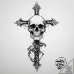 Tattoo sketch skeleton, ink illustration for… – tattoo sketch (№1757087741_0, 05.09.2025 15:55) — tattoovalue.net