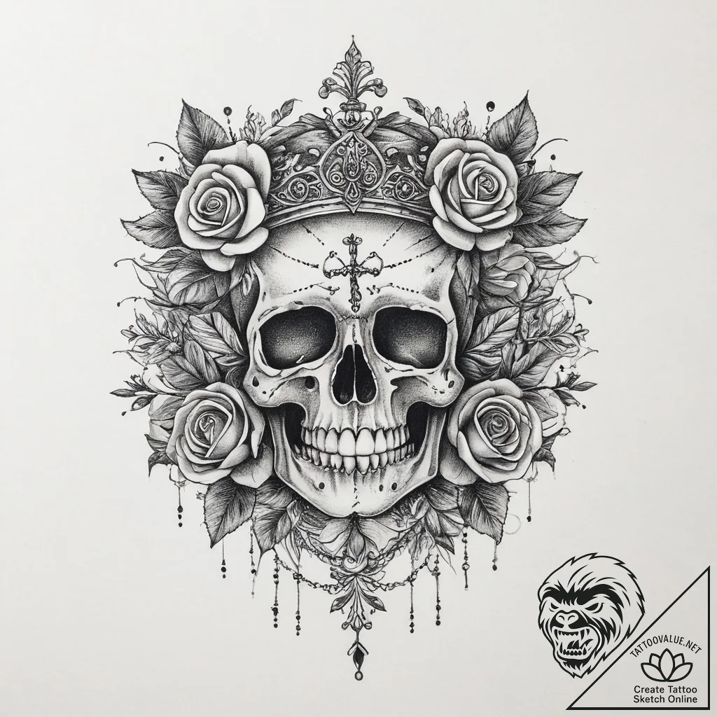 Tattoo sketch tiara tattoo, tattoo line art,... - tattoo sketch (№1757089755_0, 05.09.2025 16:29) — tattoovalue.net