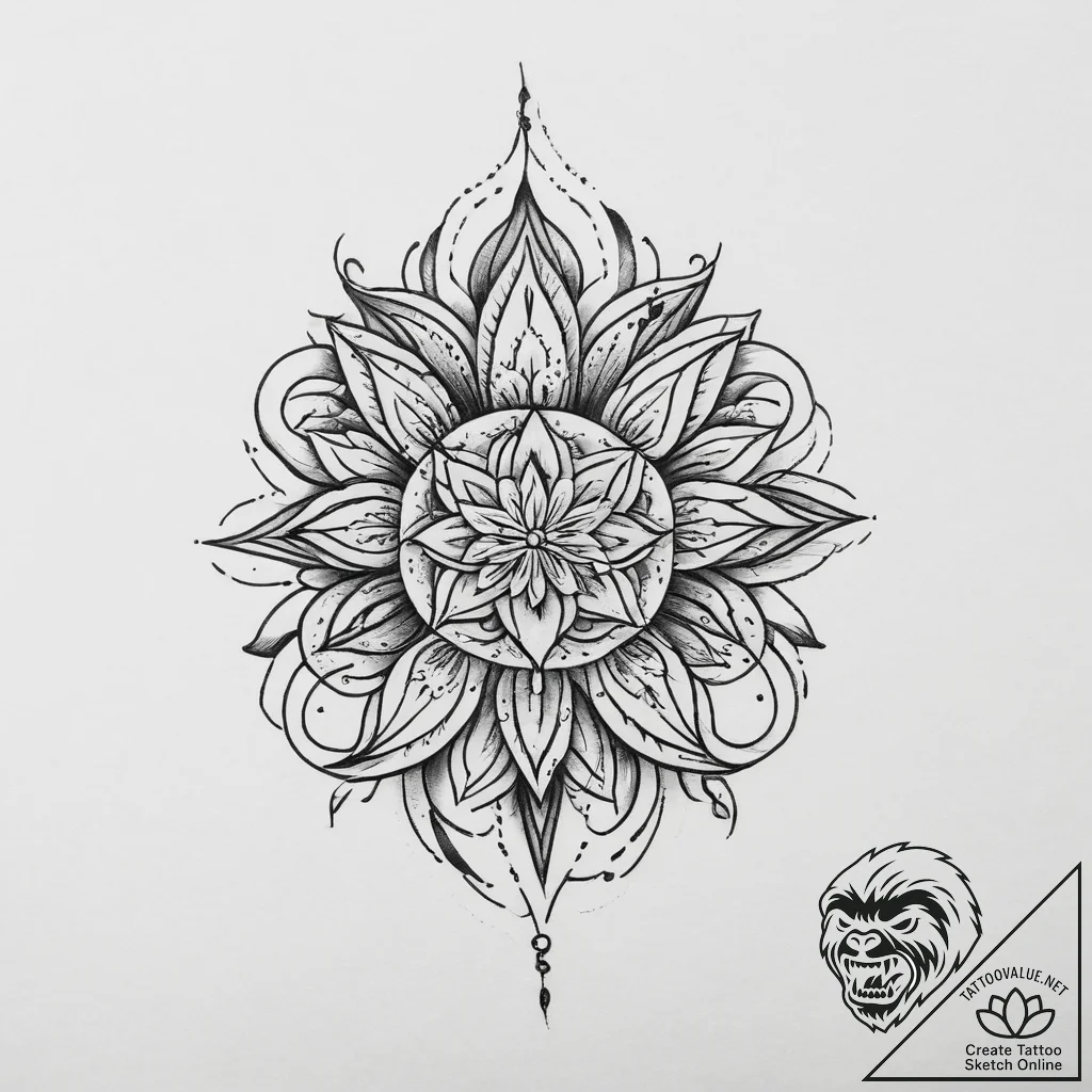 Tattoo sketch sacred source, tattoo flash she... - tattoo sketch (№1757091155_0, 05.09.2025 16:52) — tattoovalue.net