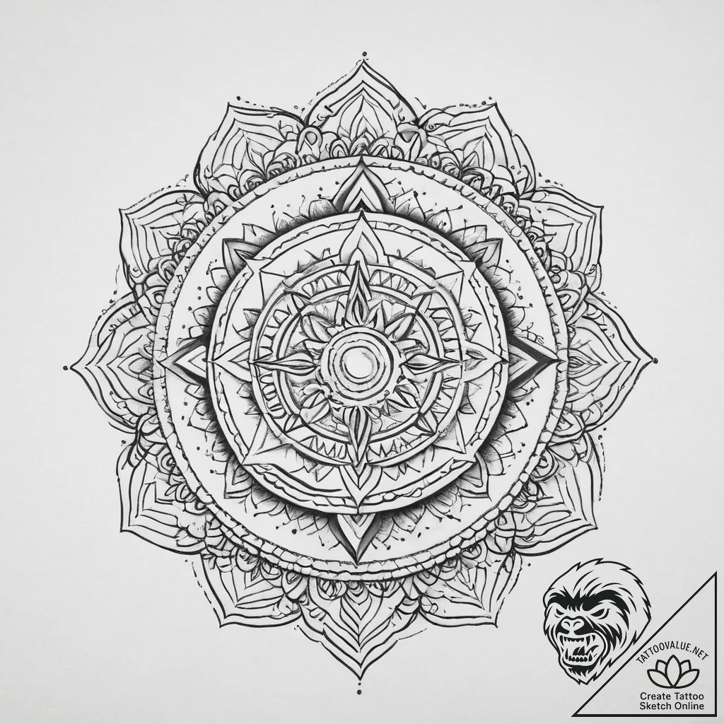 Tattoo sketch cosmic presence, concept art fo... - tattoo sketch (№1757092150_0, 05.09.2025 17:09) — tattoovalue.net