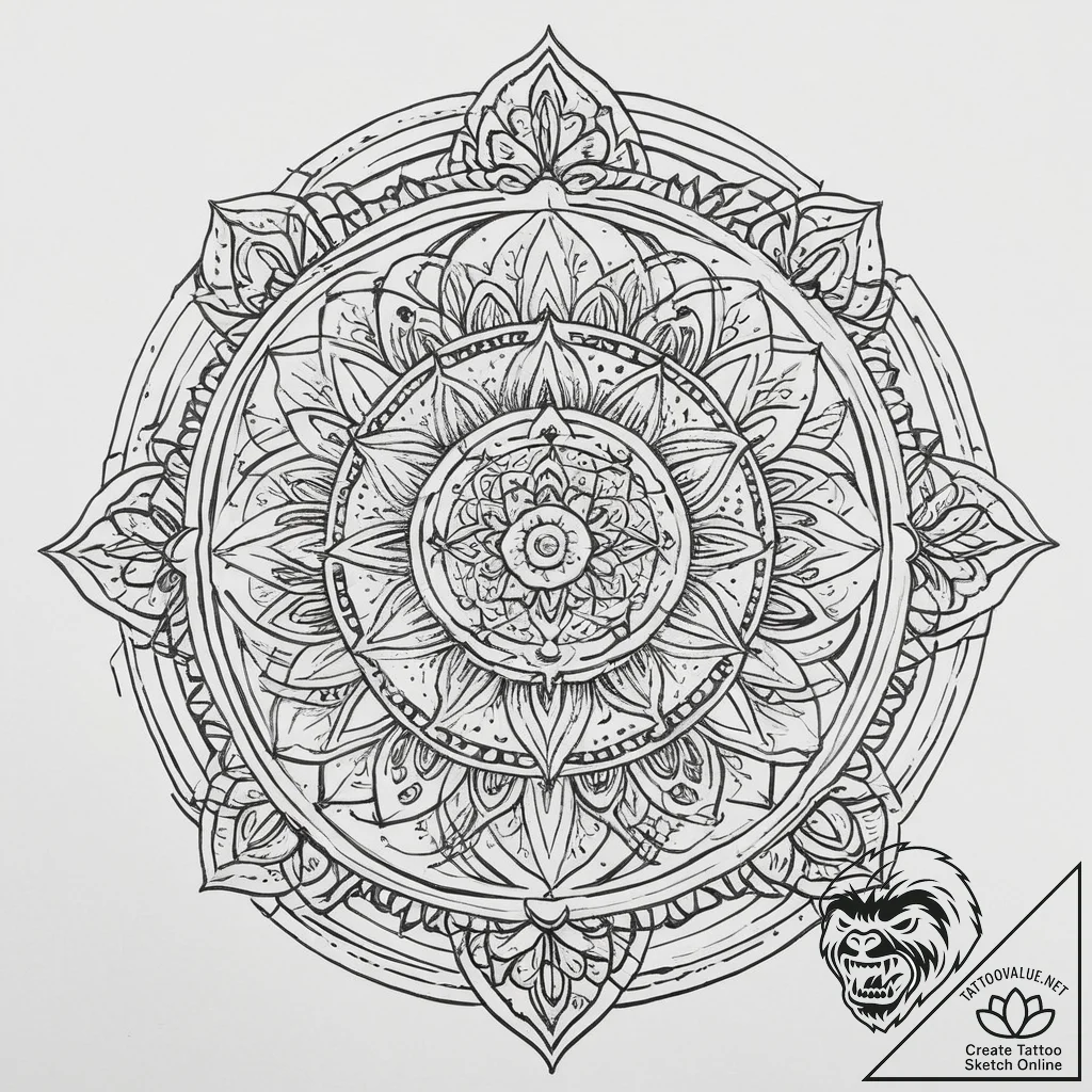 Tattoo sketch mystical representation, tattoo... - tattoo sketch (№1757093160_0, 05.09.2025 17:26) — tattoovalue.net