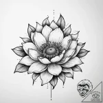 Tattoo sketch romantic sunrise with a flower,… – tattoo sketch (№1757095169_0, 05.09.2025 17:59) — tattoovalue.net