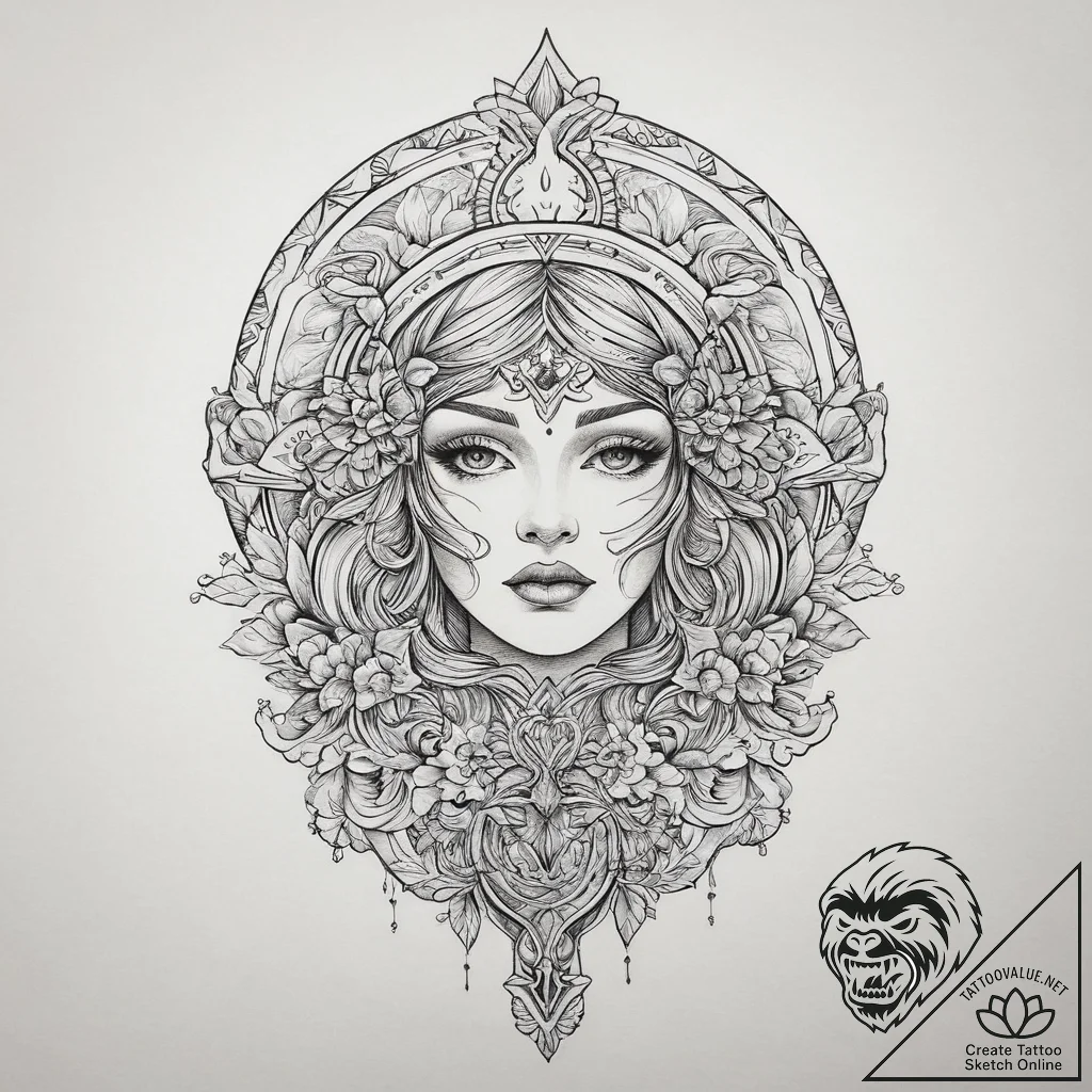 Tattoo sketch rainbow, tattoo sketch design,... - tattoo sketch (№1757099195_0, 05.09.2025 19:06) — tattoovalue.net