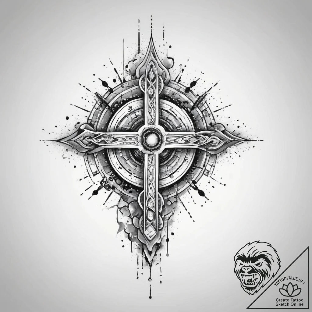 Tattoo sketch cosmic lore, concept art for ta... - tattoo sketch (№1757100013_0, 05.09.2025 19:20) — tattoovalue.net