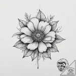 Tattoo sketch marigold, tattoo flash sheet de… – tattoo sketch (№1757100623_0, 05.09.2025 19:30) — tattoovalue.net
