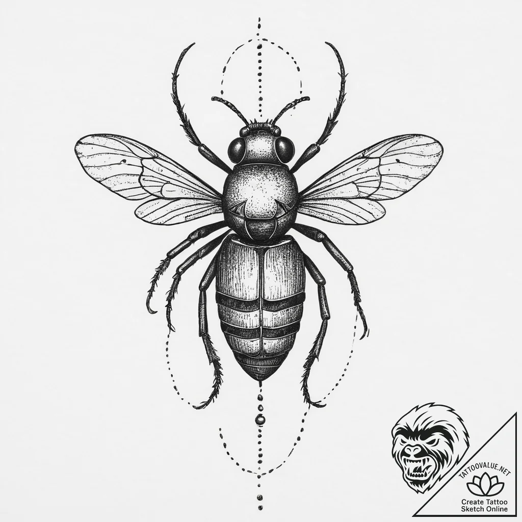 Tattoo sketch flea, tattoo drawing outline, b... - tattoo sketch (№1757101221_0, 05.09.2025 19:40) — tattoovalue.net