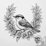 Tattoo sketch red-breasted nuthatch, tattoo d… – tattoo sketch (№1757103023_0, 05.09.2025 20:10) — tattoovalue.net