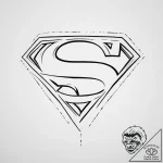 Tattoo sketch superman s-symbol – tattoo sketch (№1757103225_0, 05.09.2025 20:13) — tattoovalue.net