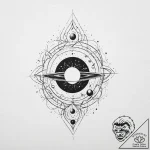 Tattoo sketch cosmic cosmos – tattoo sketch (№1757103832_0, 05.09.2025 20:23) — tattoovalue.net