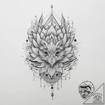 Conceptual, tattoo flash sheet design, on a c… – tattoo sketch (№1757105431_0, 05.09.2025 20:50) — tattoovalue.net