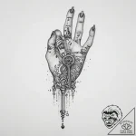 Tattoo sketch hands with a key, artistic tatt… – tattoo sketch (№1757106428_0, 05.09.2025 21:07) — tattoovalue.net