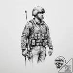Tattoo sketch soldier with a thread, concept… – tattoo sketch (№1757108026_0, 05.09.2025 21:33) — tattoovalue.net