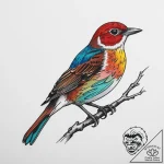 Tattoo sketch wood thrush, tattoo sketch desi… – tattoo sketch (№1757108424_0, 05.09.2025 21:40) — tattoovalue.net