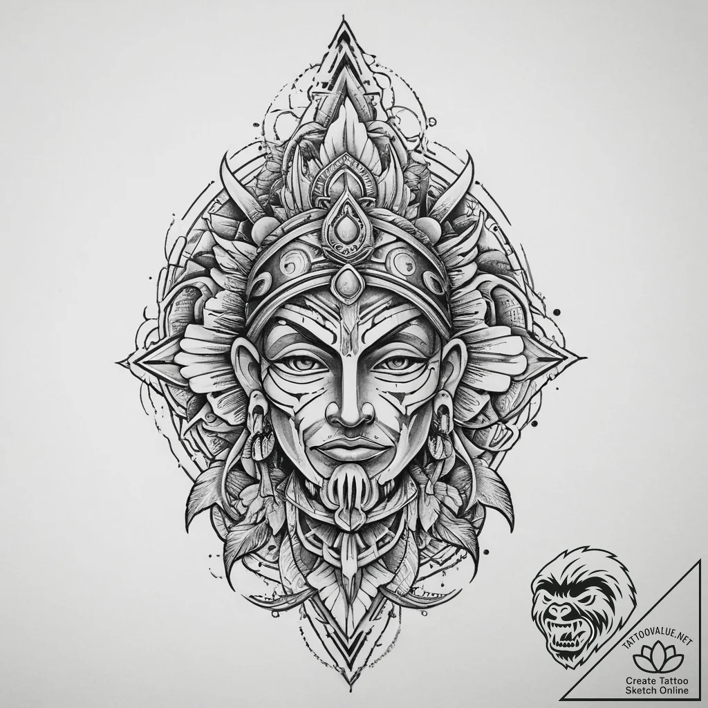 Tattoo sketch holy totem, tattoo sketch desig... - tattoo sketch (№1757108824_0, 05.09.2025 21:47) — tattoovalue.net
